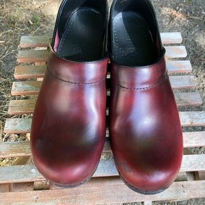 Sanita Burgundy Clogs (39)